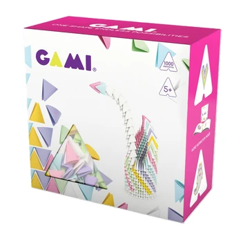 גאמי משולשים צבעי פסטל 1000 חלקים קרטון - Gami