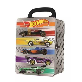 הוט ווילס תיבת מתכת כסופה לאחסון 18 מכוניות - Hot Wheels