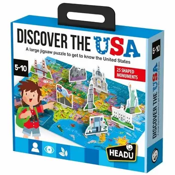פאזל משחק מגלים את ארצות הברית - HEADU