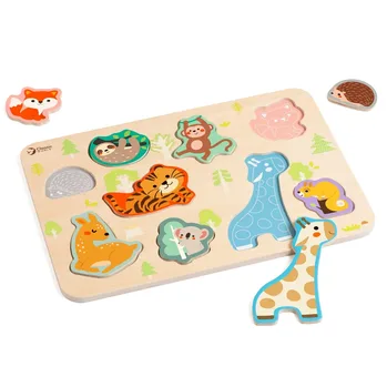 פאזל 9 חיות יער מעץ – Foxmind Classic