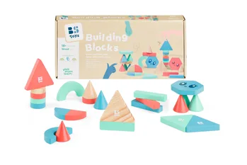 משחק קוביות עץ יפייפיות - BS Toys