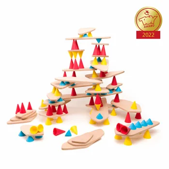 פיקס משחק איזון מונטיסורי מעץ וסיליקון 128 חלקים - Oppi