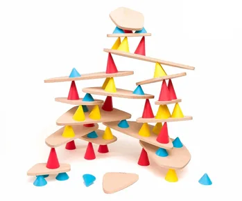 פיקס משחק איזון מונטיסורי מעץ וסיליקון 64 חלקים - Oppi