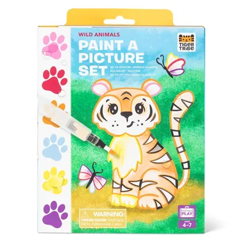 סט צביעה צבעי מים חיות פרא - Tiger Tribe