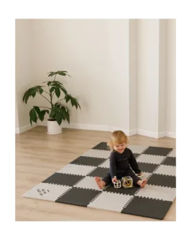 משטח פעילות פאזל מודולרי אפור - Minene