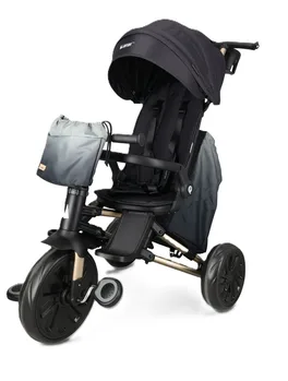 תלת אופן מתקפל 7 ב-1 בעל משענת מתכווננת שחור - Minene