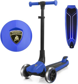 קורקינט למבורגיני מתקפל כחול עם לד - kick n roll