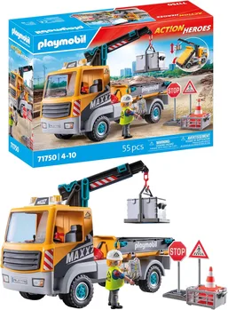 פליימוביל משאית בנייה עם עגורן 71750 - Playmobil