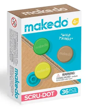 מקדו נקודות לקישוט ברגים 36 חלקים - makedo