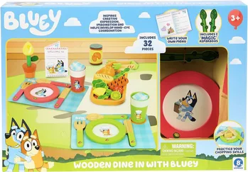 בלואי - סט כלי אוכל מעץ - Moosetoys