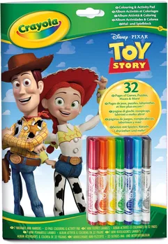 קריולה - 32 דפי צביעה ויצירה צעצוע של סיפור כולל 7 טושים רחיצים - Crayola