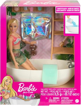 ברבי מארז זמן אמבטיה עם סבון קונפטי צובע מים - Barbie