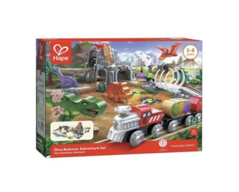 סט רכבת הרפתקאות דינוזאורים - Hape