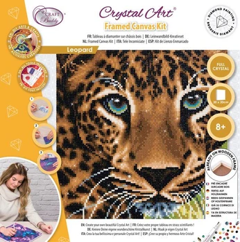אומנות קריסטל - קנבס 30×30 - נמר - Craft Buddy