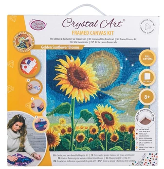 אומנות קריסטל - קנבס 30×30 - כדורים פורחים - Craft Buddy