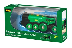 קטר ירוק גדול עם אור וצלילים BRIO 33593