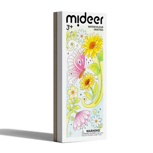 חוברת צבעי מים - פרחים ופרפרים - Mideer