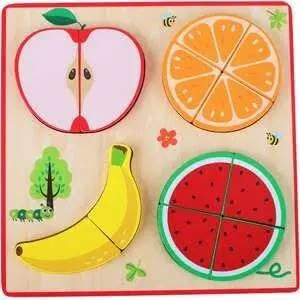 פאזלים ראשונים 4 באחד - פירות - Pit Toys