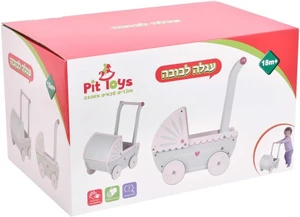 עגלה לבובה מעץ - Pit Toys